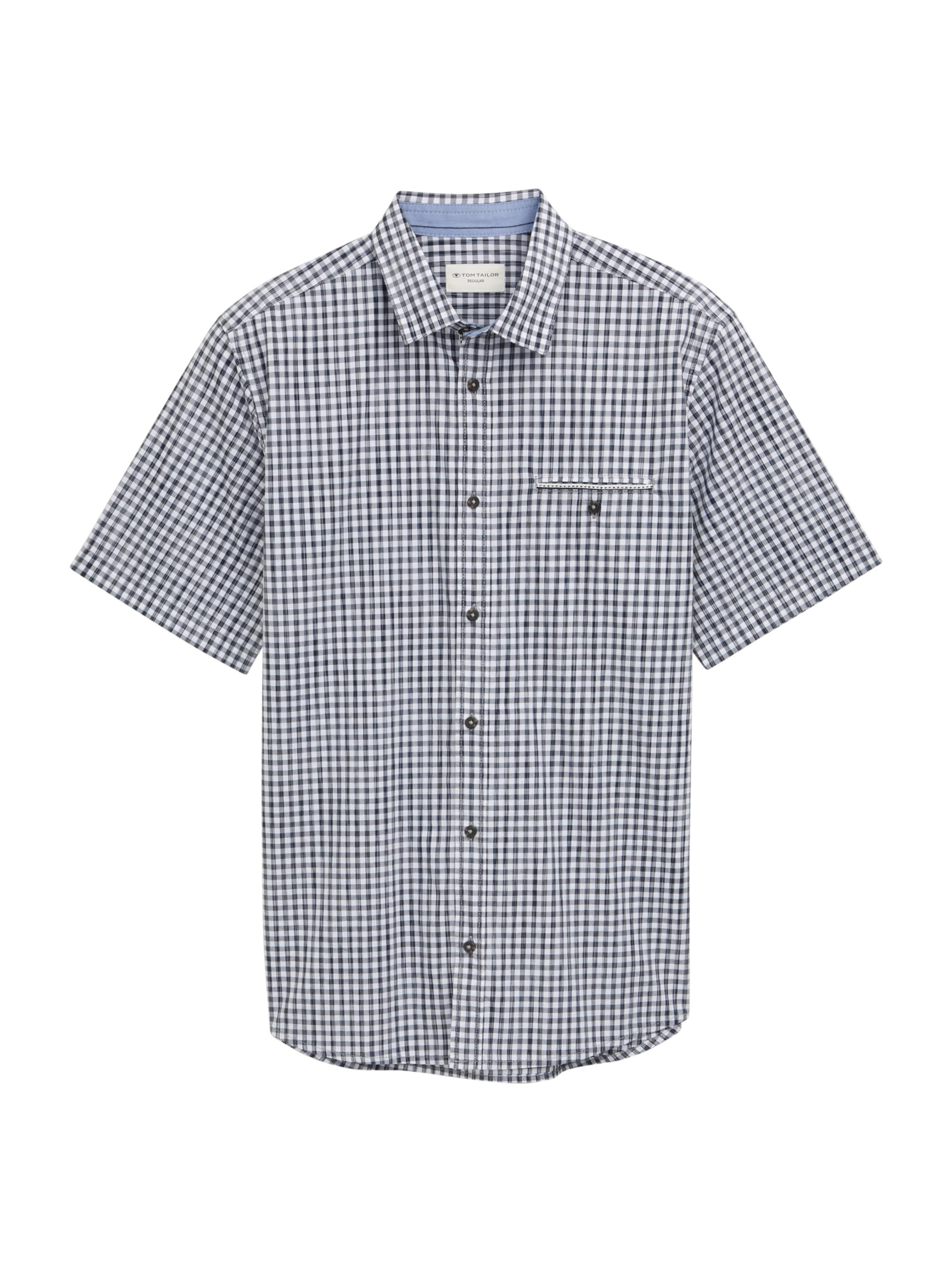TOM TAILOR Button Up Shirt in Blue: front