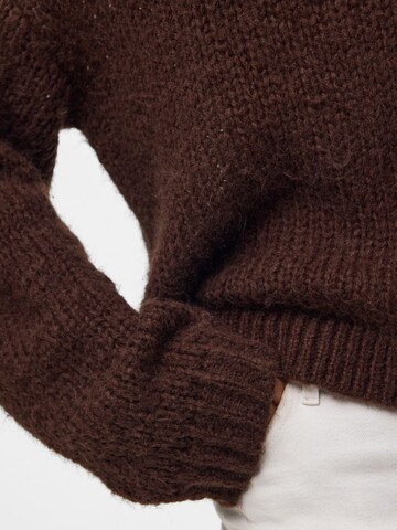 PIECES Sweater 'PCDORTHEA' in Brown