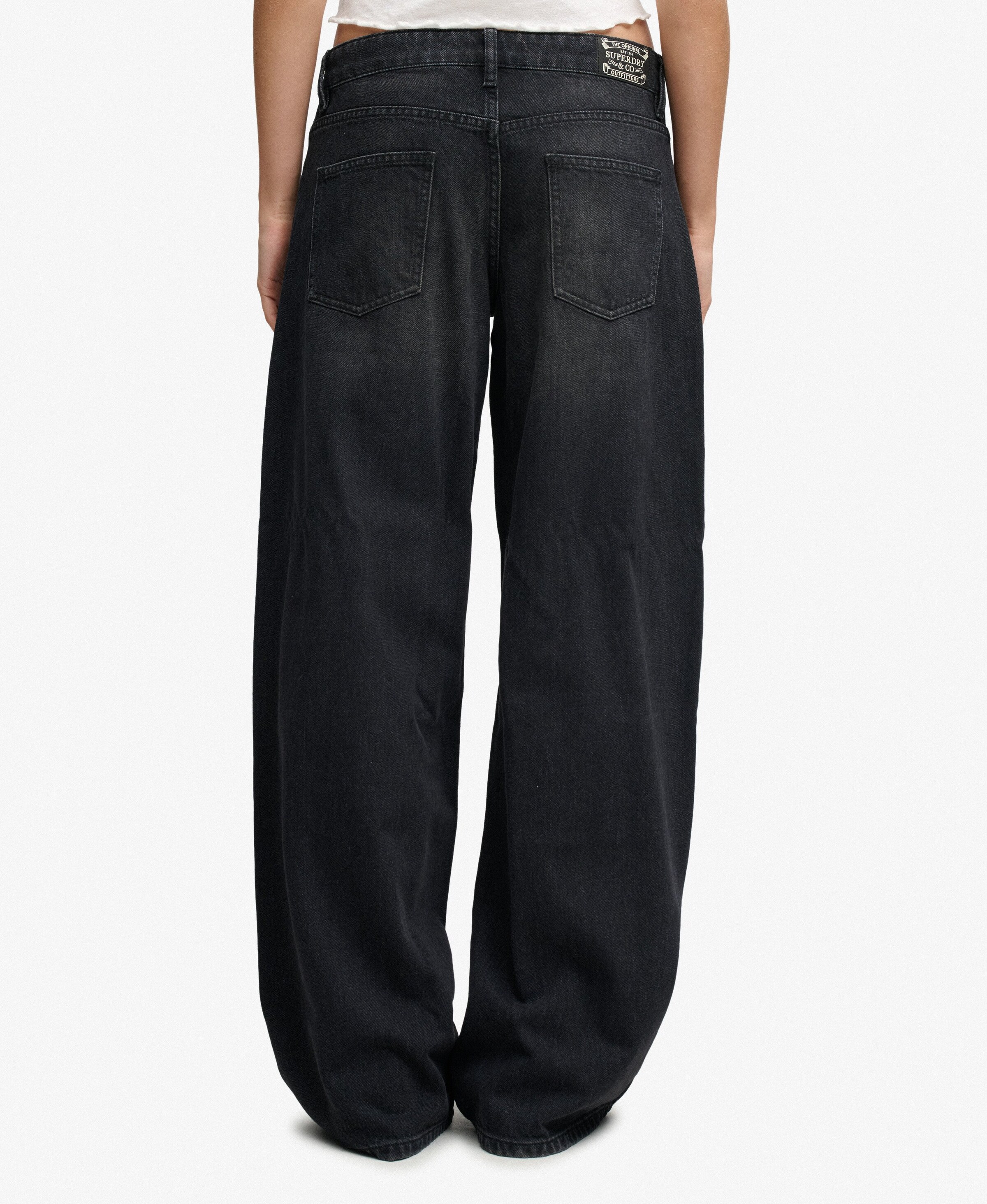 Superdry & Co Wide leg Jeans in Blauw