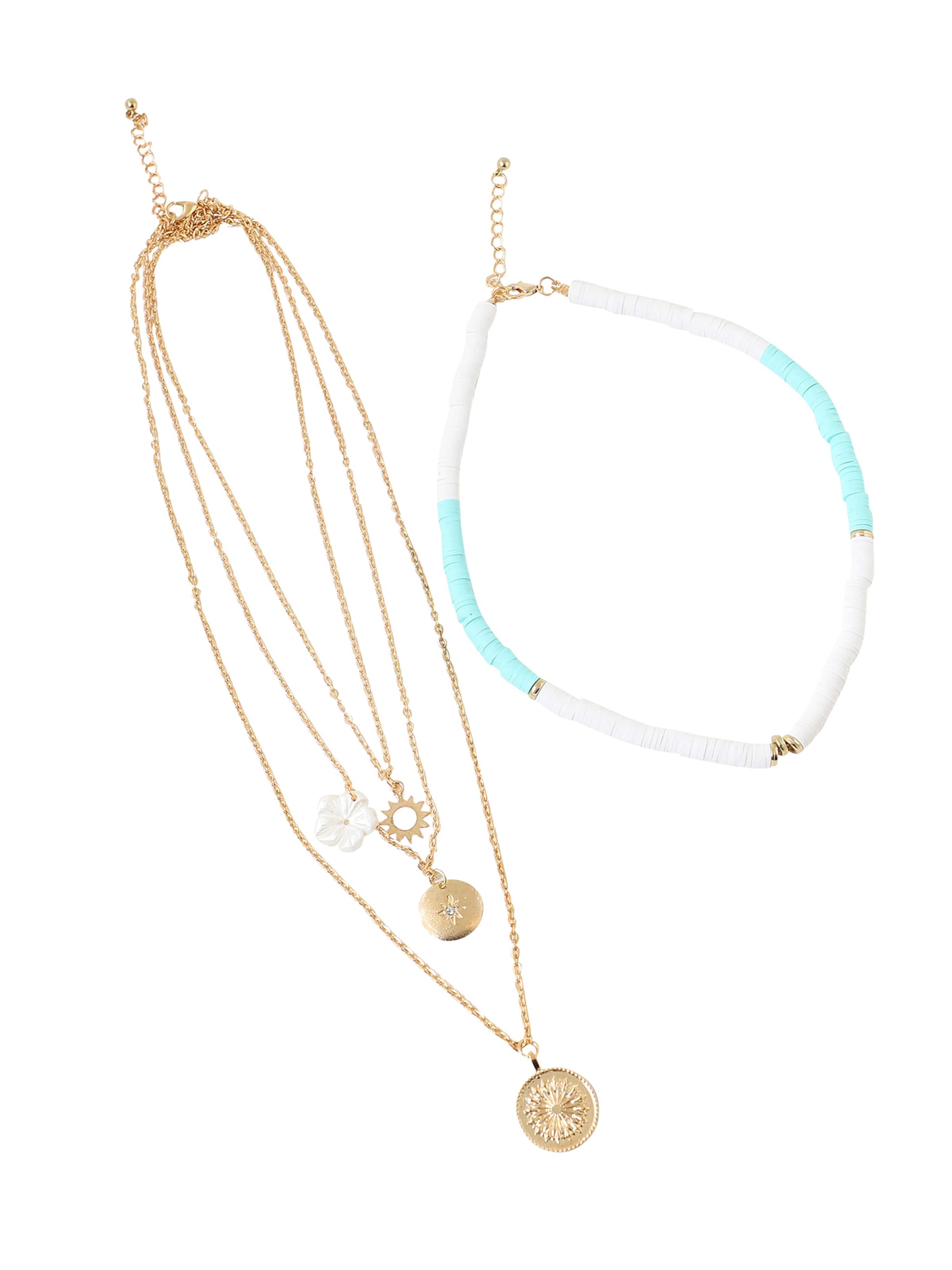 SOHI Sada šperků 'Kanti' - modrá / zlatá / bílá, Produkt