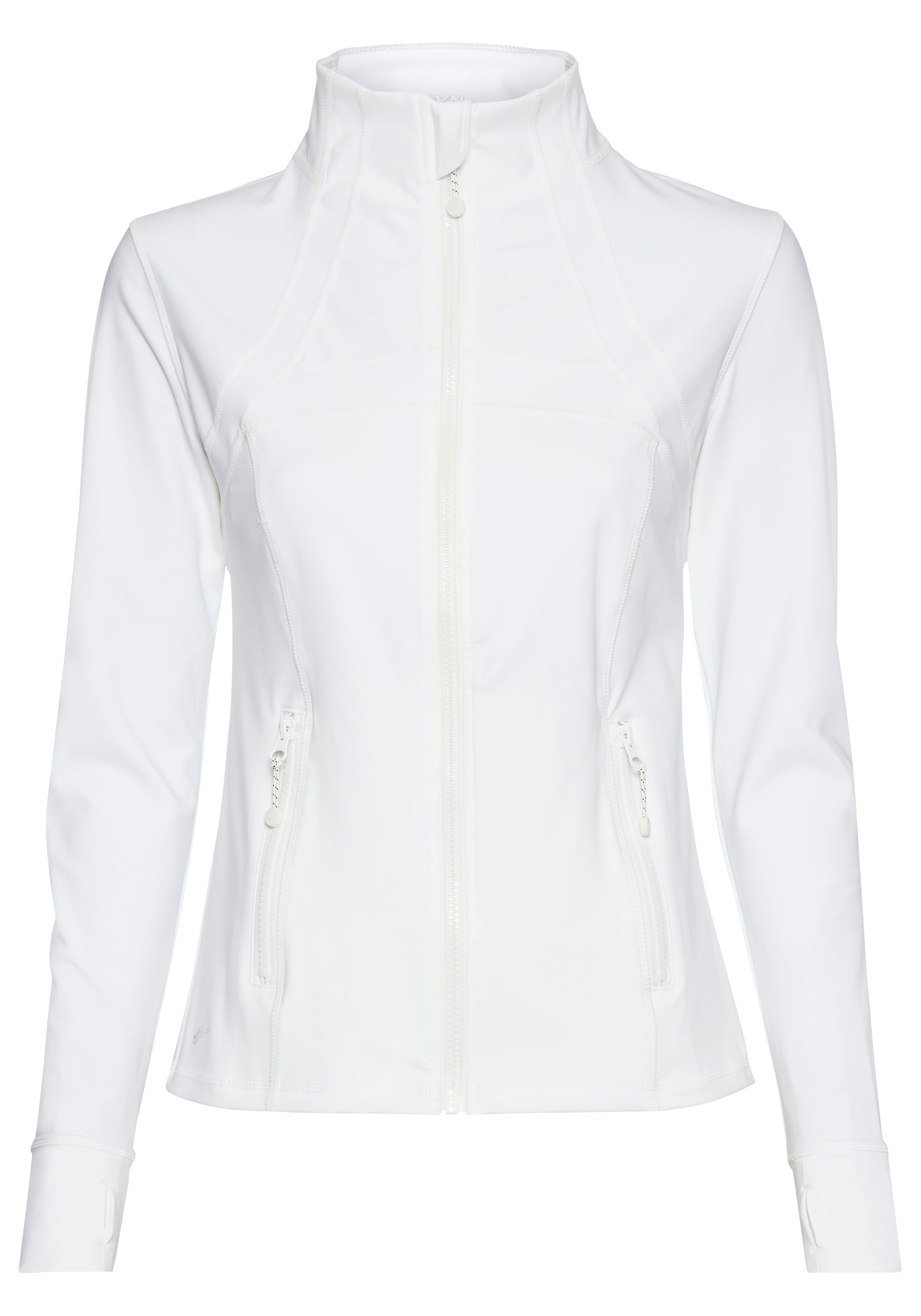 FAYN SPORTS Sportsweatjacke in Weiß: Vorderseite