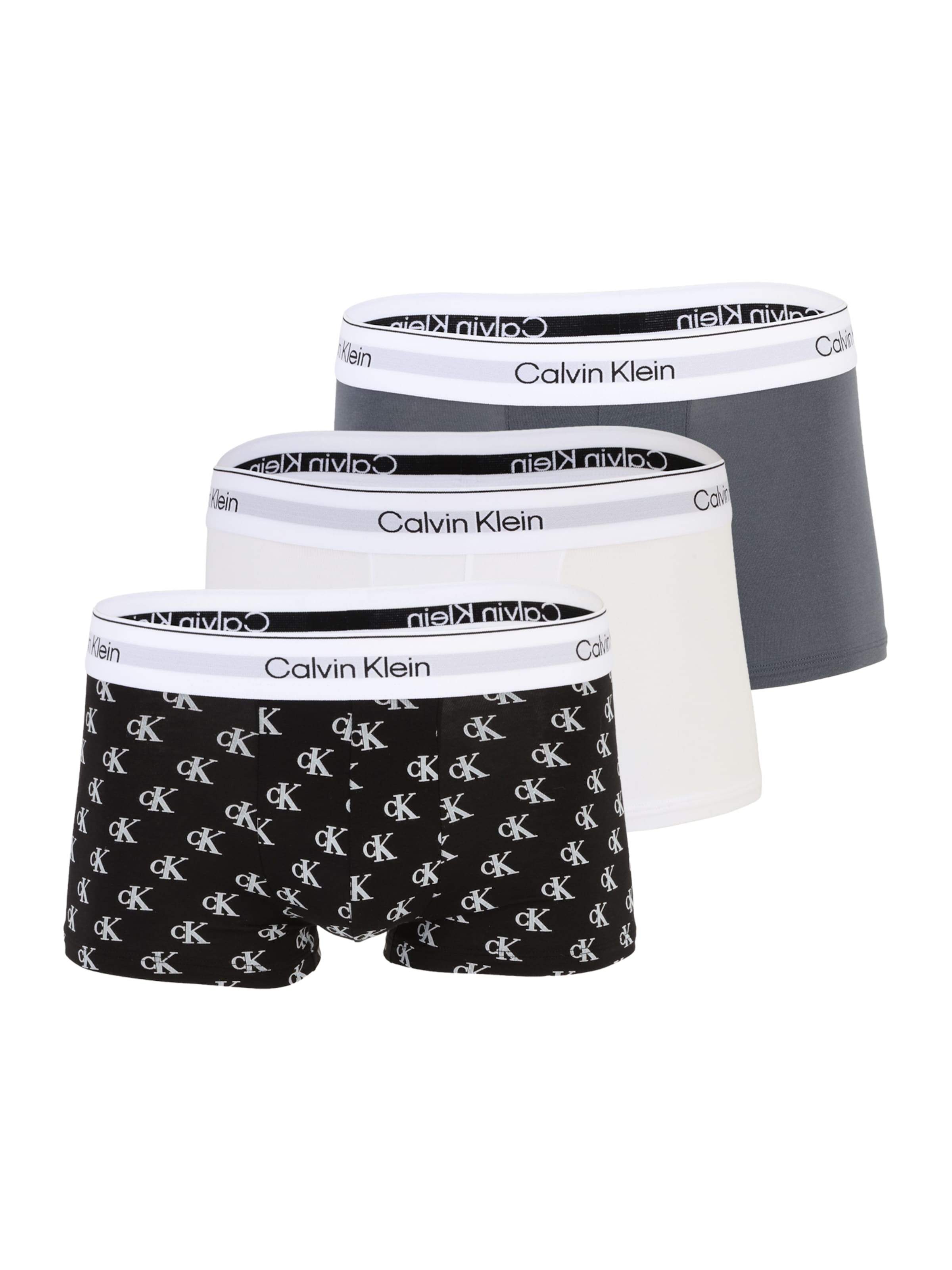 Boxer in XS Calvin Klein Underwear di colore grigio chiaro / grigio scuro / nero / bianco lana, Visualizzazione prodotti