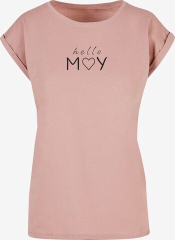 Merchcode Shirt 'Spring - Hello May' in Roze: voorkant