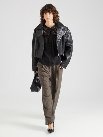 Dorothy Perkins Blus 'Lace Yoke' i svart