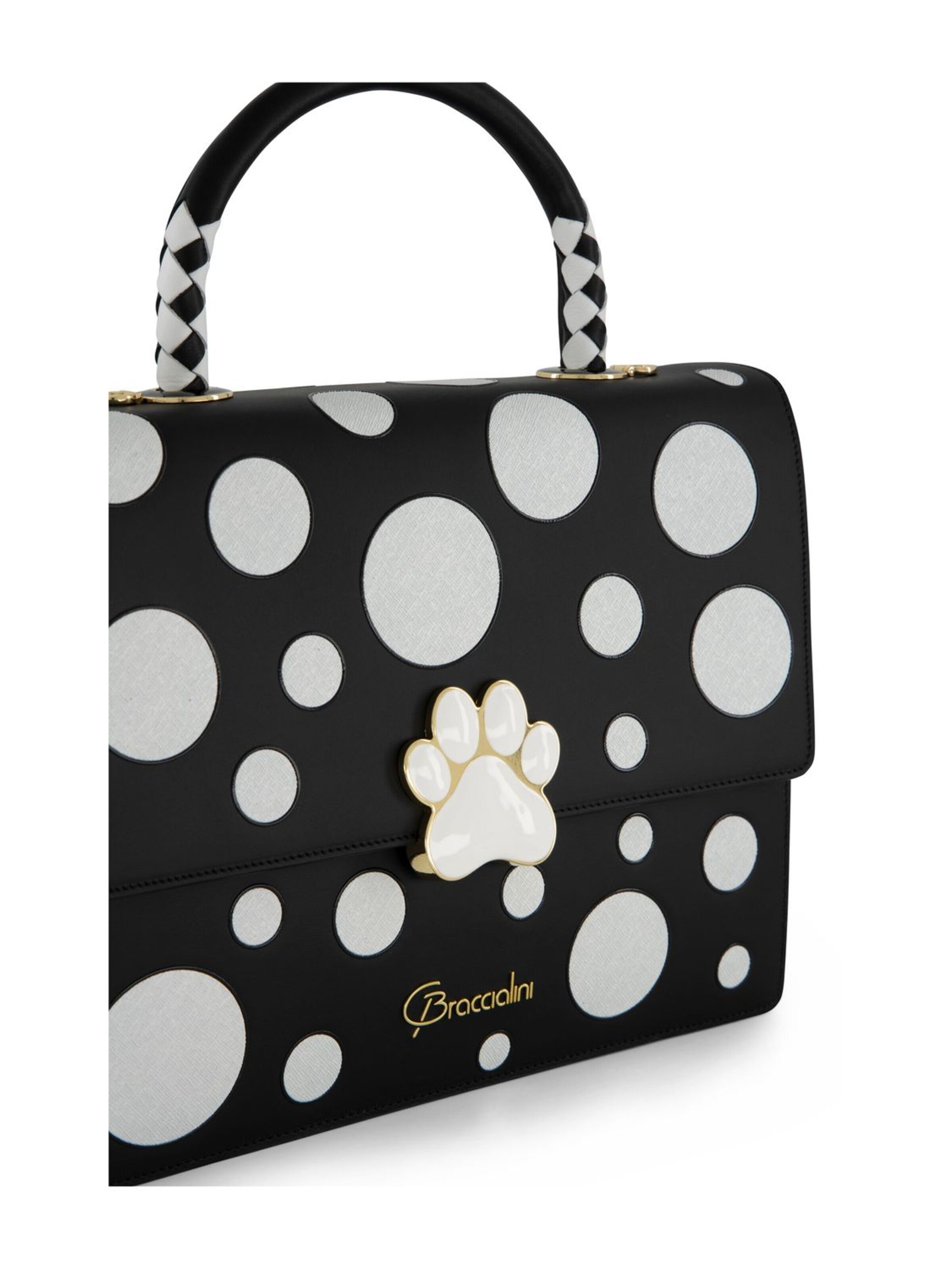 Braccialini - Bolso de mano 'Audrey Pois' en negro