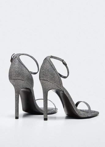 MANGO Strap Sandals 'Aussie1' in Silver