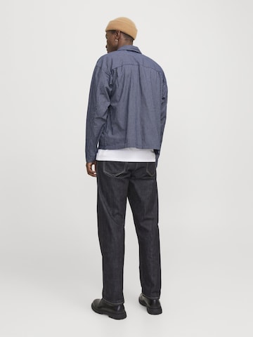 JACK & JONES Comfort fit Button Up Shirt in Blue