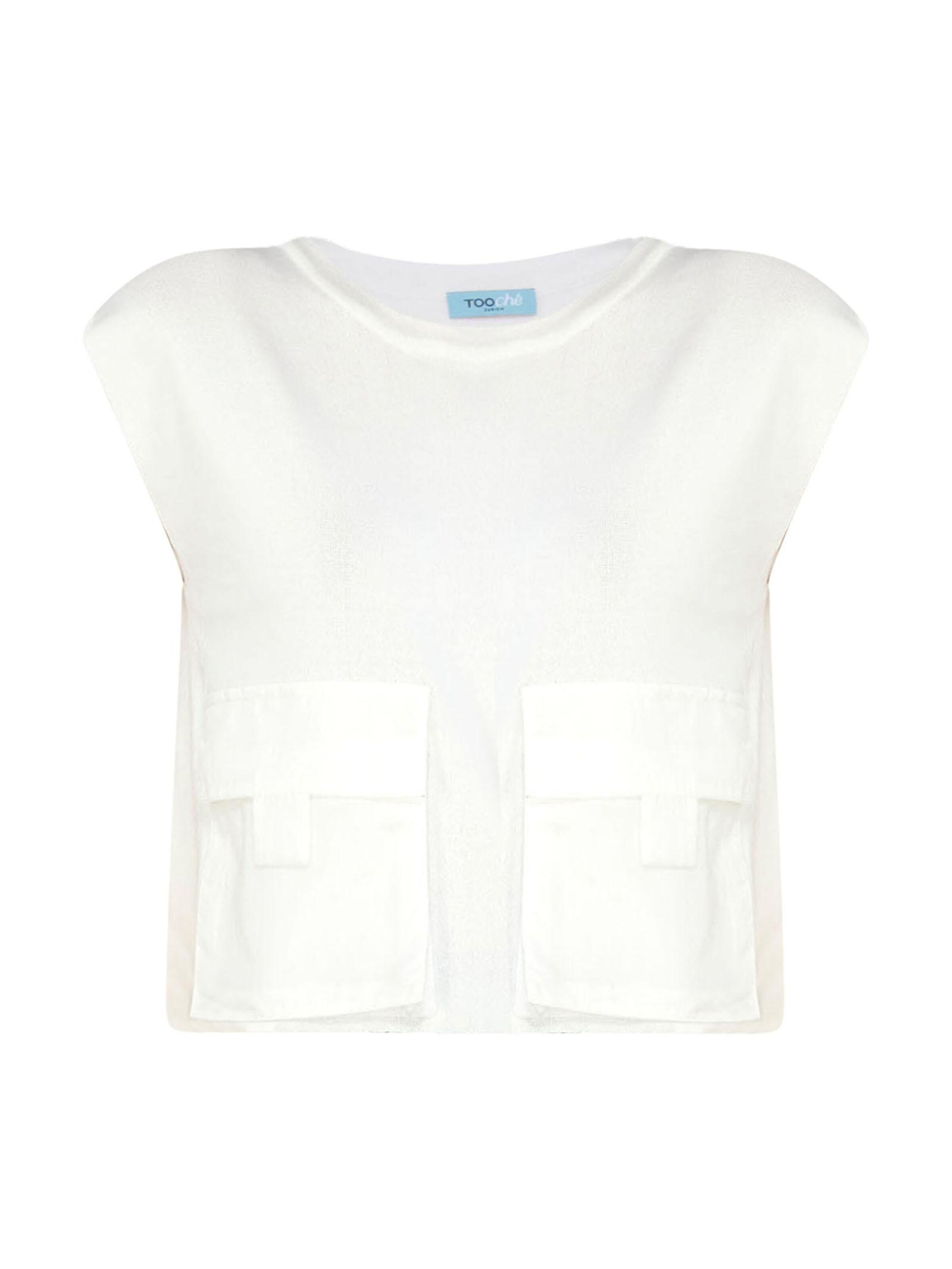 TOOche Shirt 'Taschen Top' in White: front