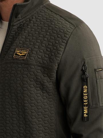 Felpa 'PME LEGEND - Sweat jacket with textures and flight pocket' di PME Legend in verde