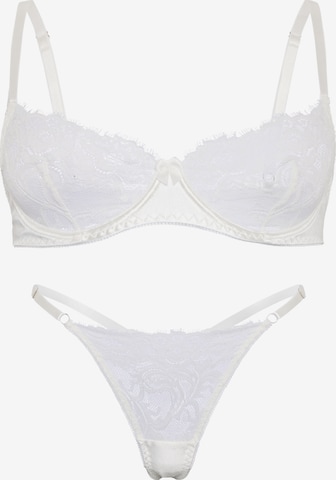 Orchibelle Wäsche-Sets in Weiß: Vorderseite