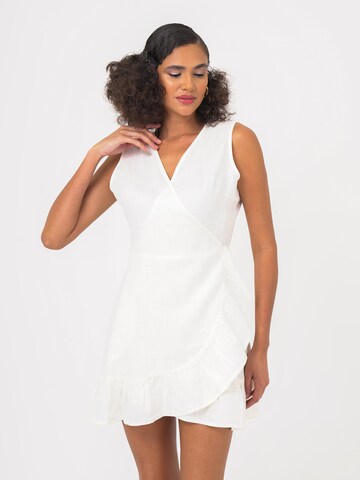 FRESHLIONS Kleid 'Mailinda' in Weiß