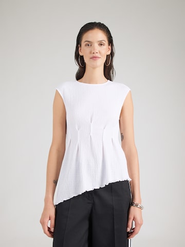 Top 'PCMALIE' di PIECES in bianco: frontale