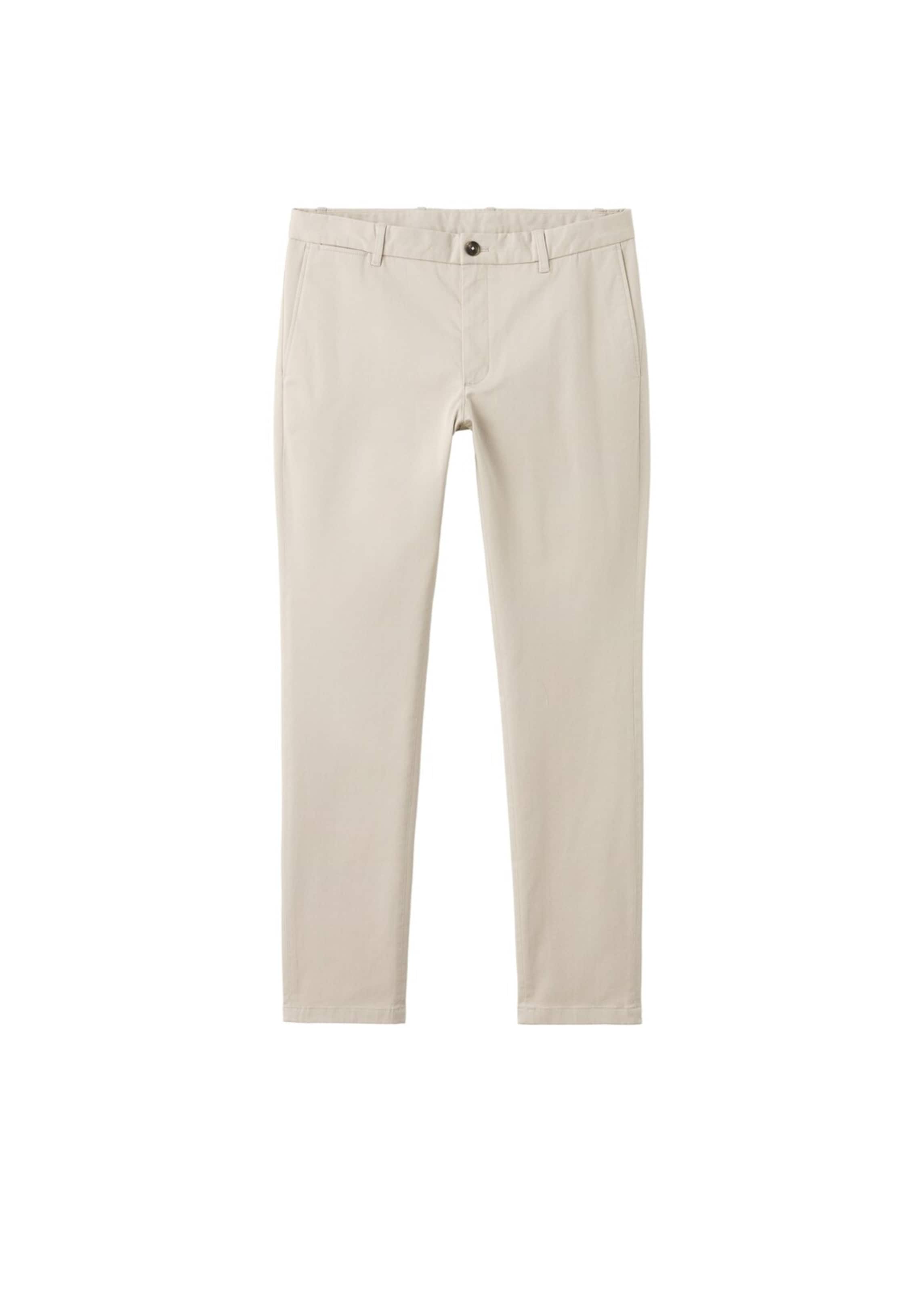 MANGO MAN Chino Pants 'Barna' in Beige: front