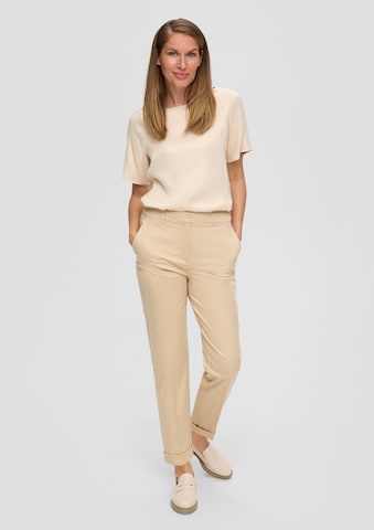 s.Oliver BLACK LABEL Tapered Pantalon in Beige