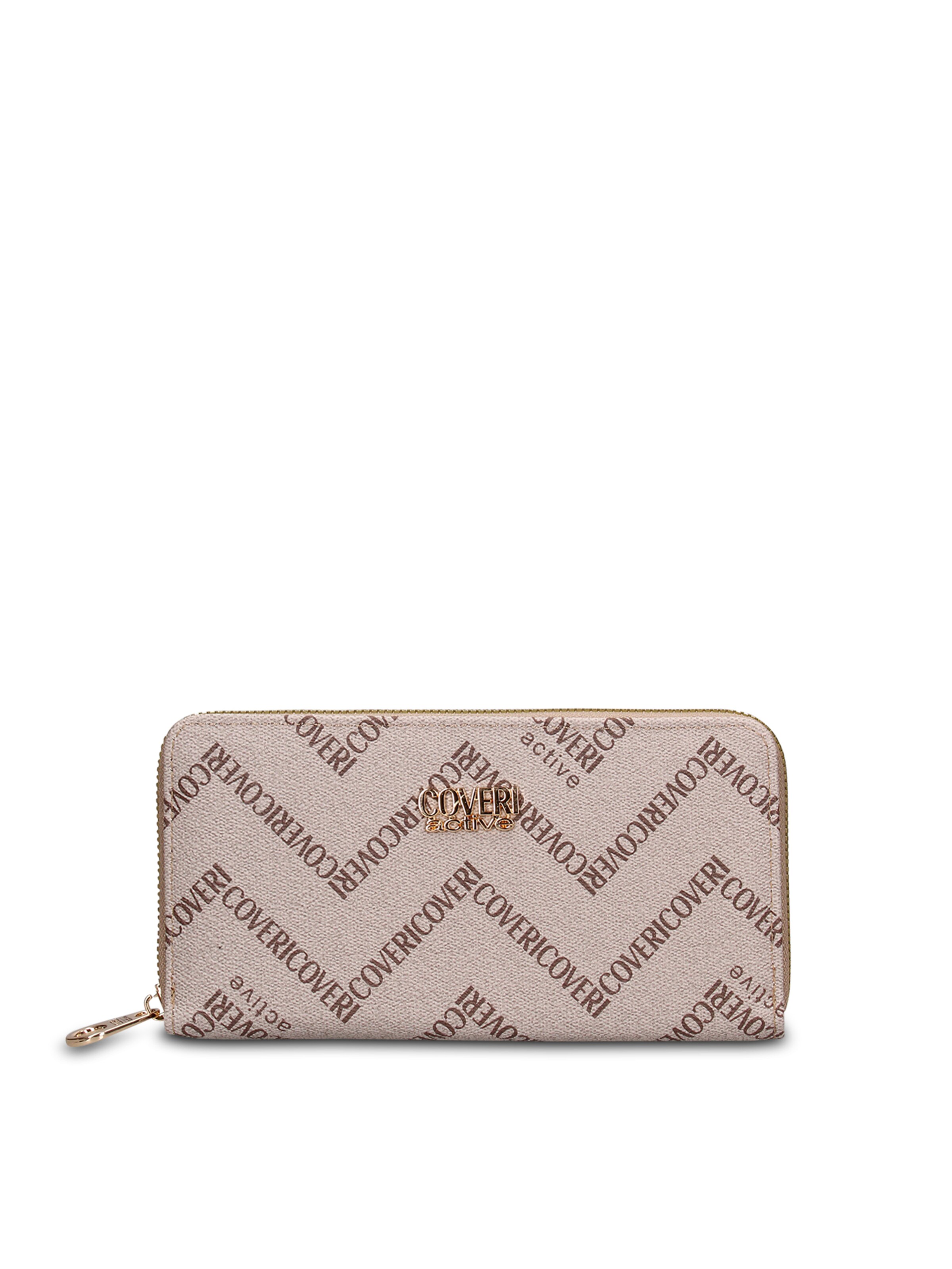 Portamonete 'Portafoglio donna con zip Coveri Collection' di Coveri Collection in verde: frontale