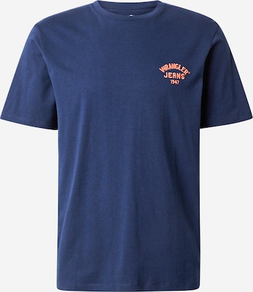 T-Shirt 'SMALL LOGO TEE' WRANGLER en bleu : devant