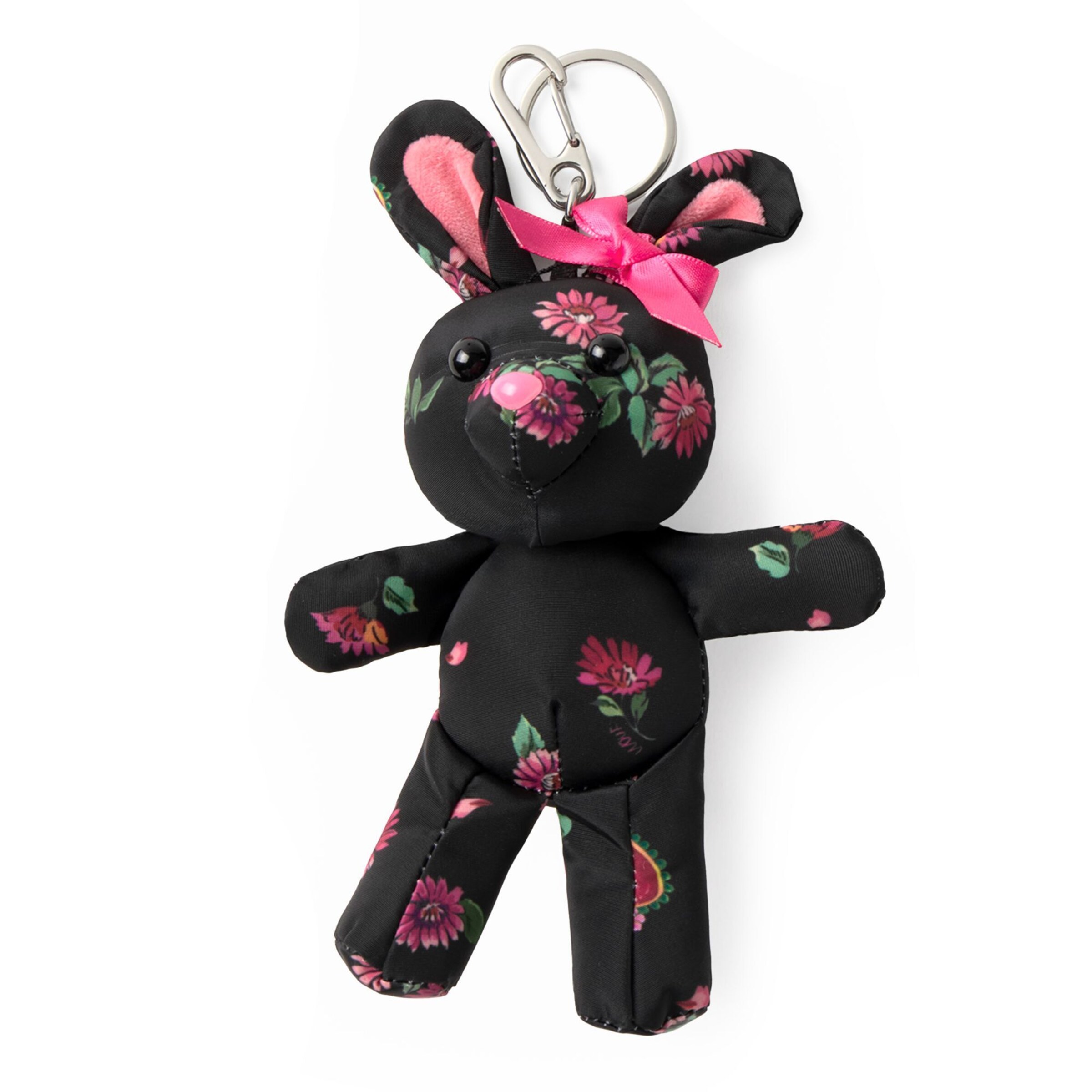 Wouf Key Ring in Black: front