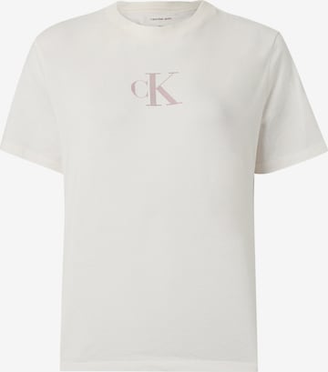 balta Calvin Klein Jeans Marškinėliai 'Classic': priekis