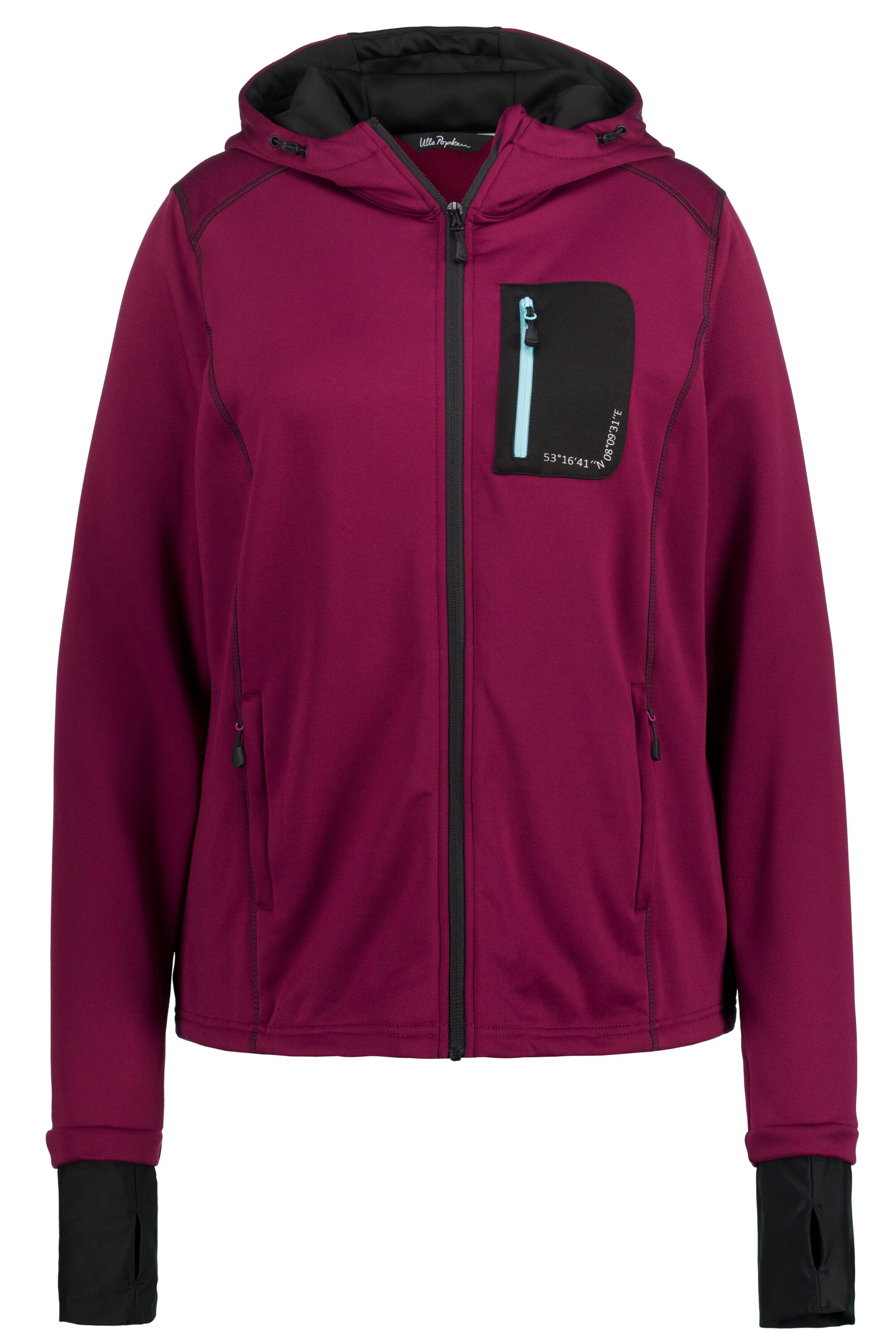 Ulla Popken Sweat jacket 'Hyprar' in Purple: front