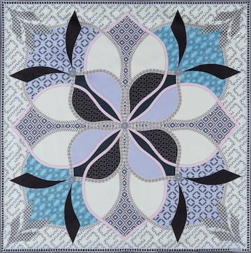 Foulard 'FLOWER  MANDALA NICKY' Roeckl en bleu : devant