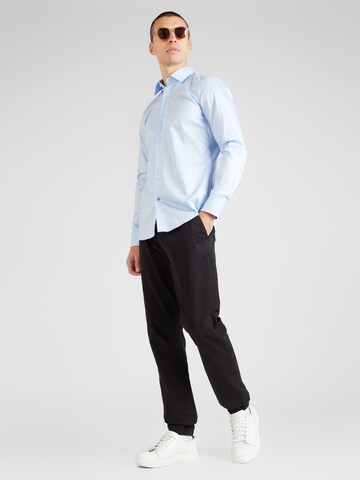 BOSS Slim fit Overhemd 'H-HANK' in Blauw