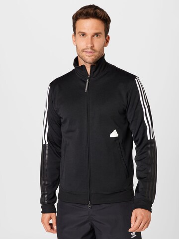 ADIDAS SPORTSWEAR Training Jacket '3-Stripes Fitted' in Black: front