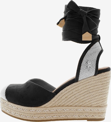Sandalo 'STEFY001W/5HT2' di U.S. POLO ASSN. in nero: frontale