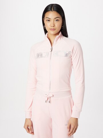 Juicy Couture Sweat jacket 'LELU' in Pink: front