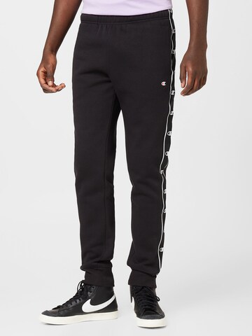 Champion Authentic Athletic Apparel Tapered Pants in Black: front