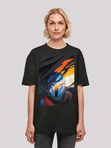 T-shirt 'Star Wars The Mandalorian Glare' F4NT4STIC en noir : devant