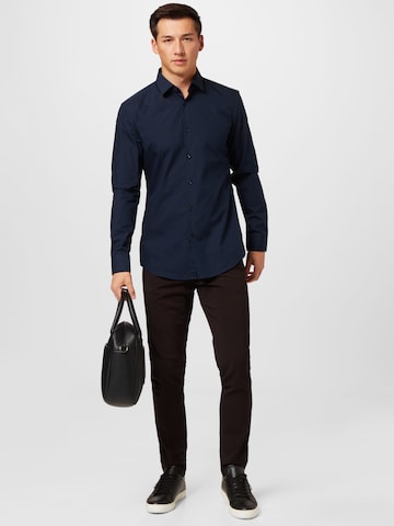 HUGO Slim fit Button Up Shirt 'Jenno' in Blue