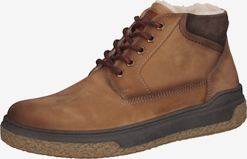 Bama Lace-Up Boots in Brown: front