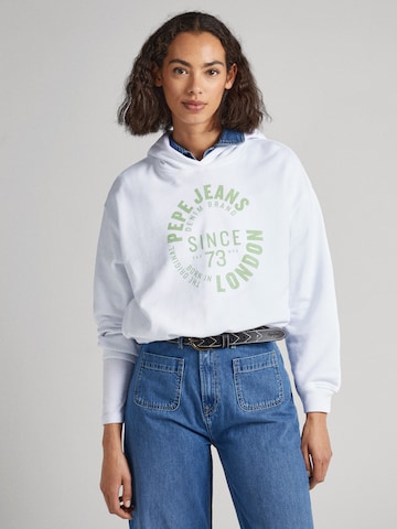 Sweat-shirt 'ALEXANDRA' Pepe Jeans en blanc : devant