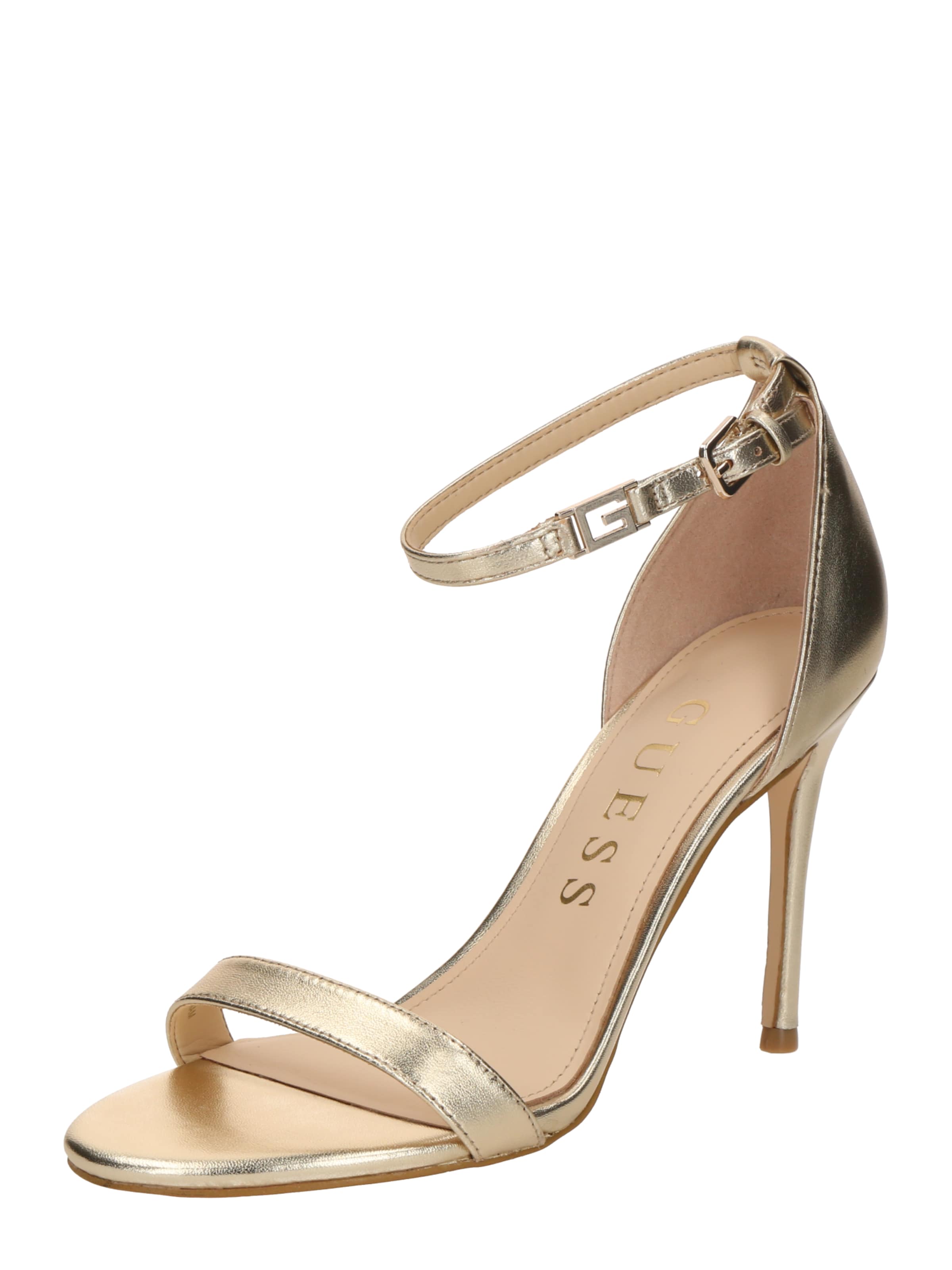 GUESS - Sandalias con hebilla 'Kabail3' en oro: frente