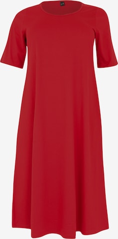 Yoek Dress 'Basis' in Red: front
