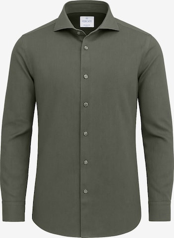 Coupe slim Chemise business 'No. 25' Vercate en vert : devant