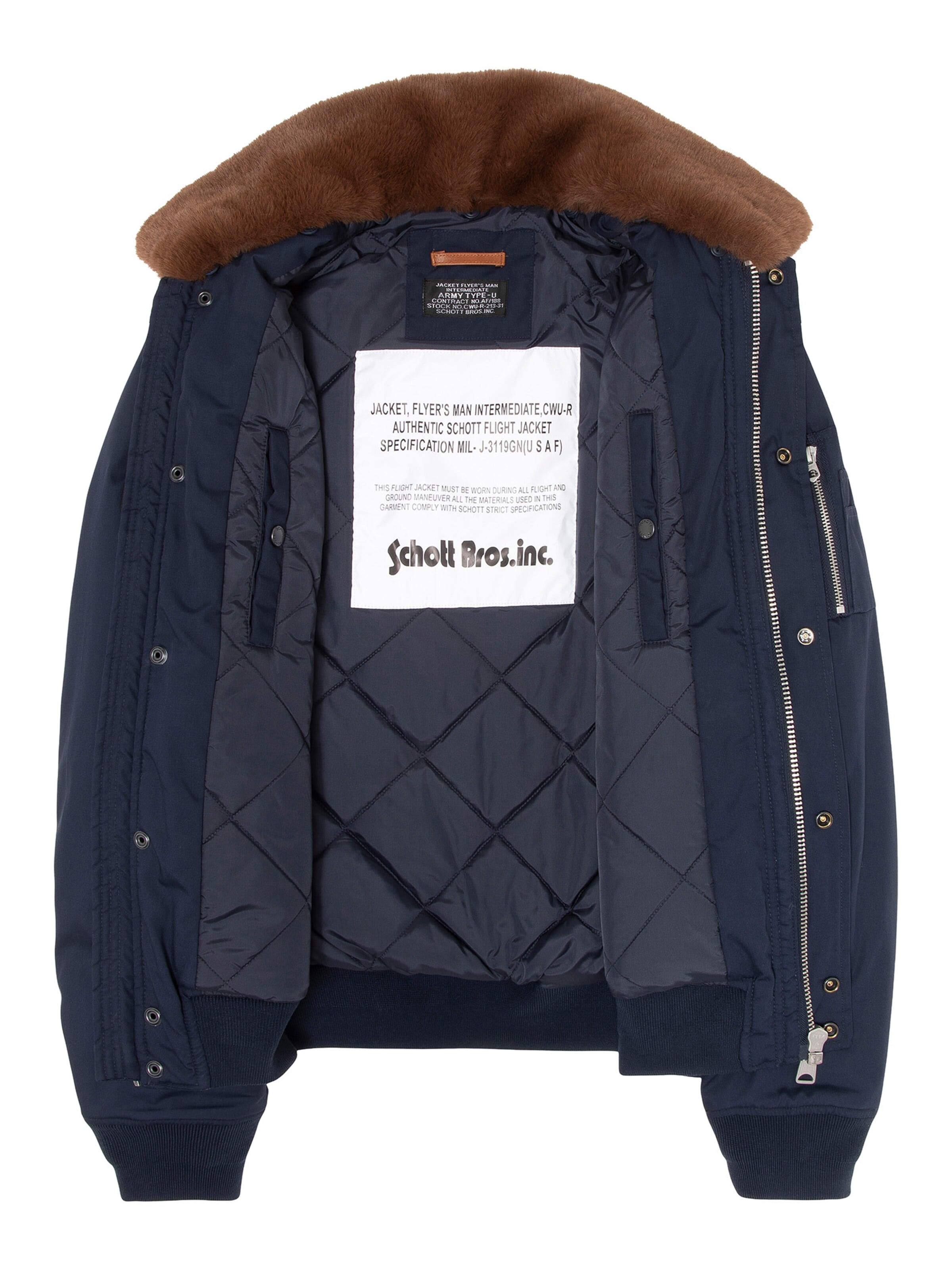 Veste mi-saison Schott NYC en bleu