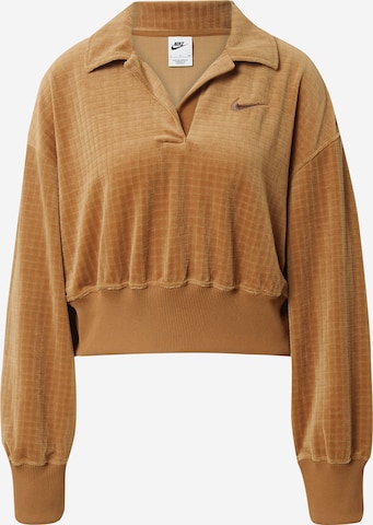 Sweat-shirt Nike Sportswear en marron : devant