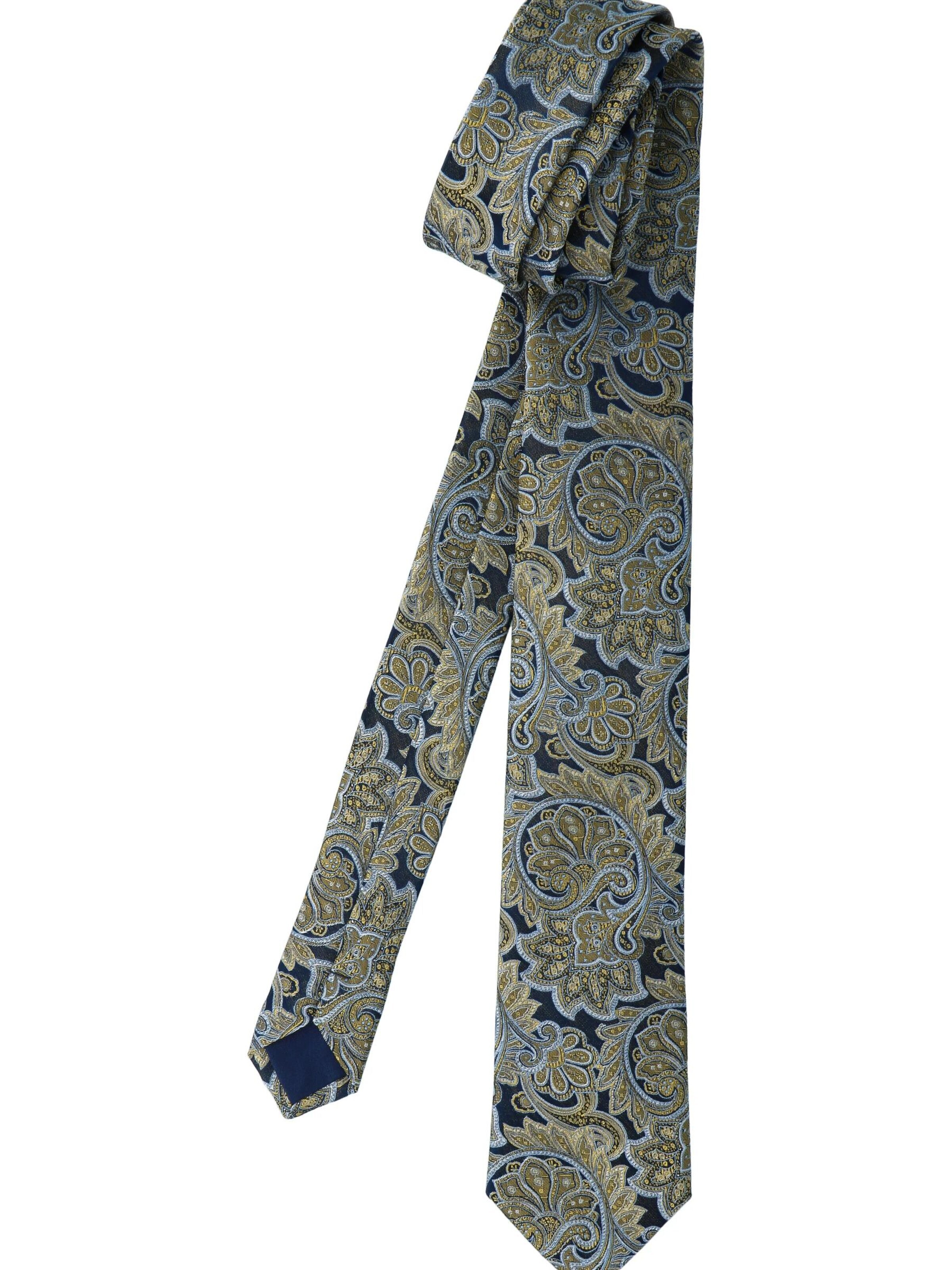 WILLEN Tie 'Marine Paisley' in Yellow