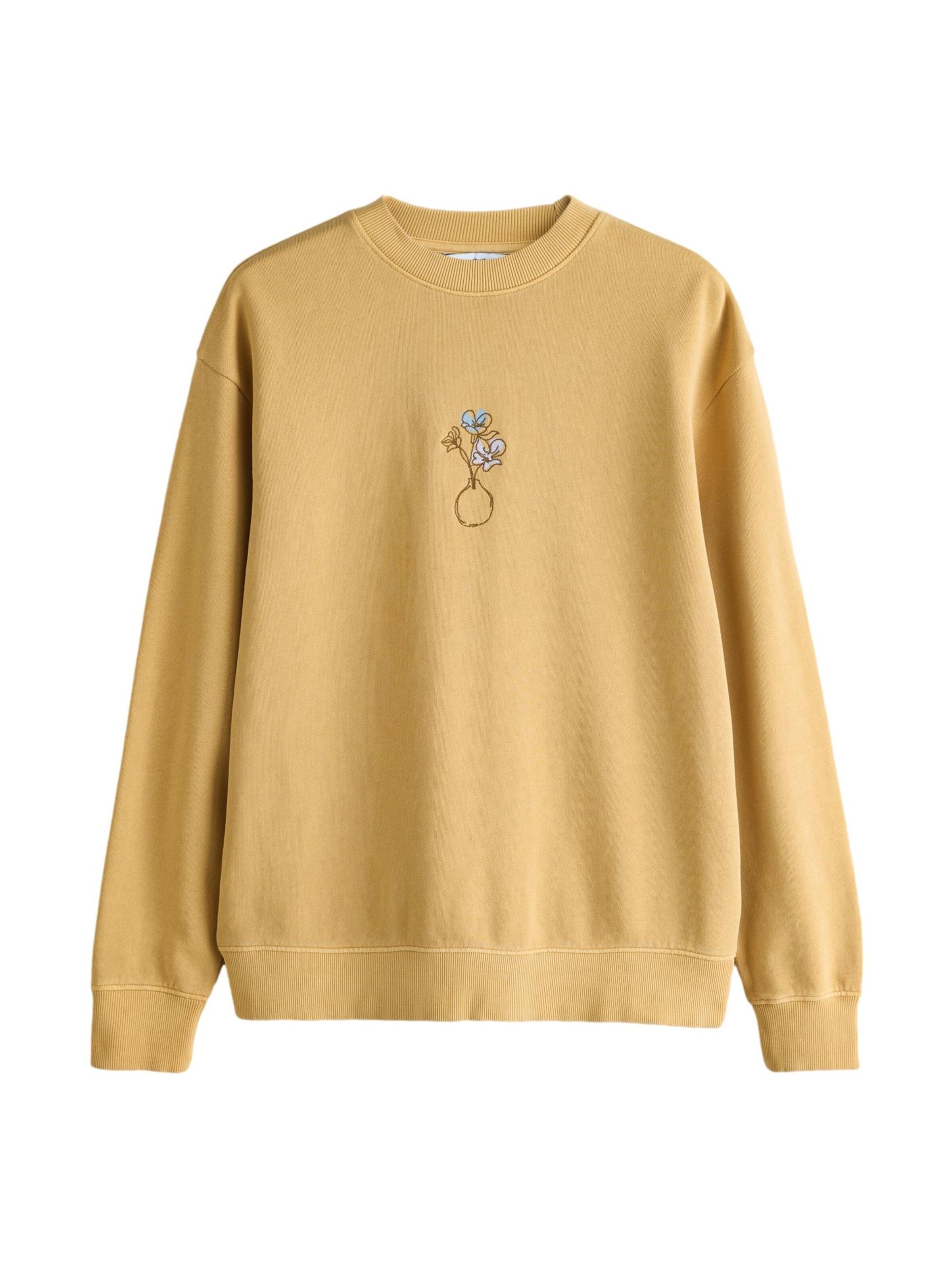 Sweat-shirt Next en jaune : devant