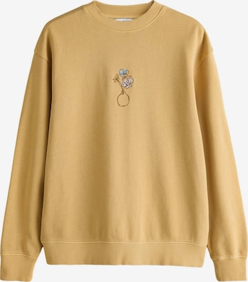 Sweat-shirt Next en jaune : devant