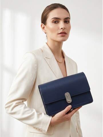 Borsa a spalla 'Borsa a Spalla Carol Miniflap Bruno Magli Eco-Pelle Twist Lock' di Bruno Magli in blu
