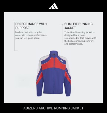 ADIDAS PERFORMANCE Sportjas 'Adizero Archive' in Lila