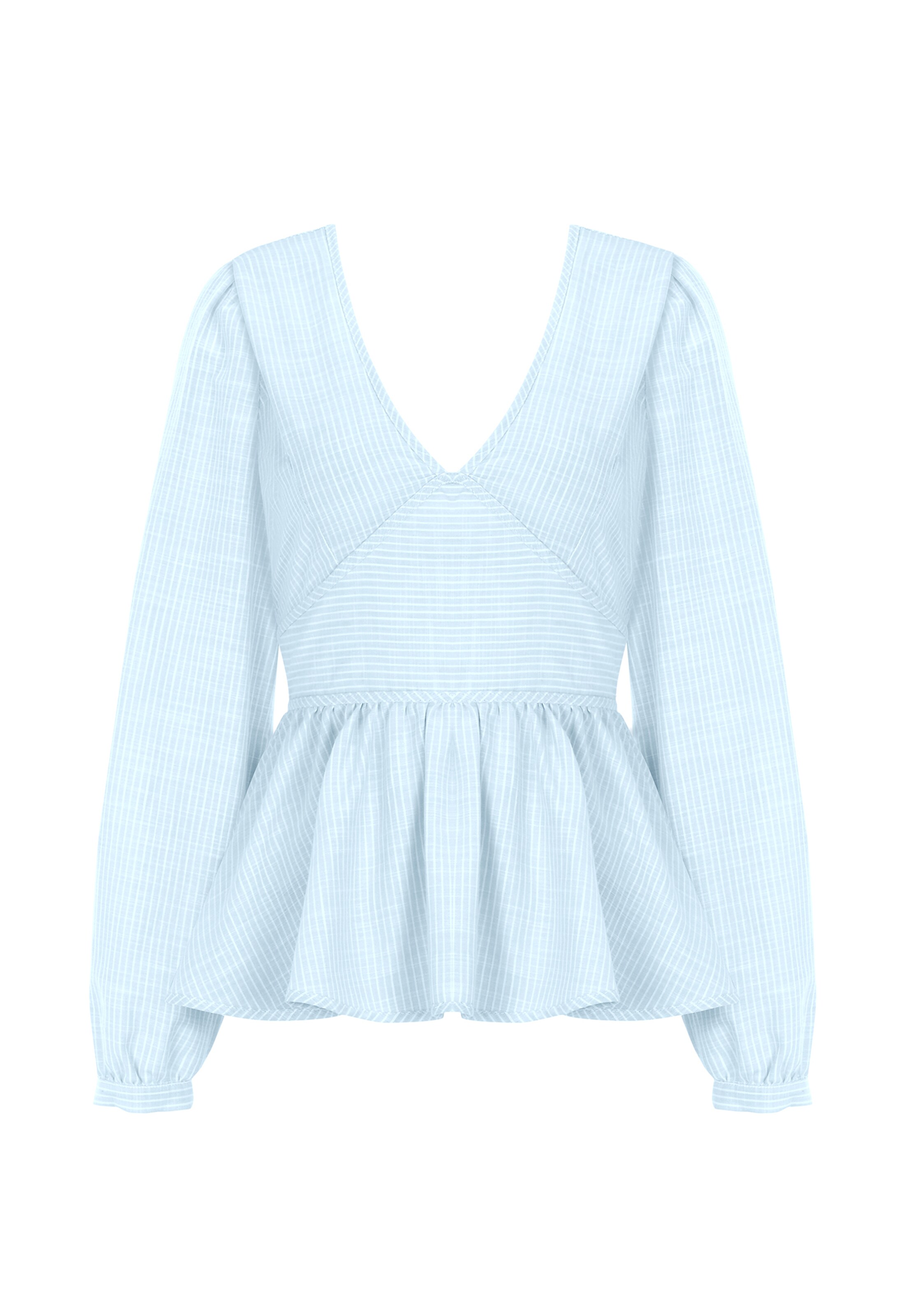 FRESHLIONS Freizeitbluse 'Brielle' in Blau: Vorderseite