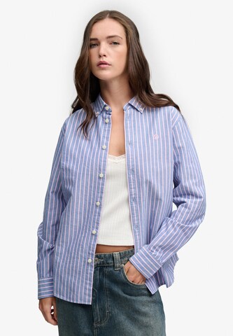 Superdry & Co Blouse 'Oxford' in Blauw: voorkant