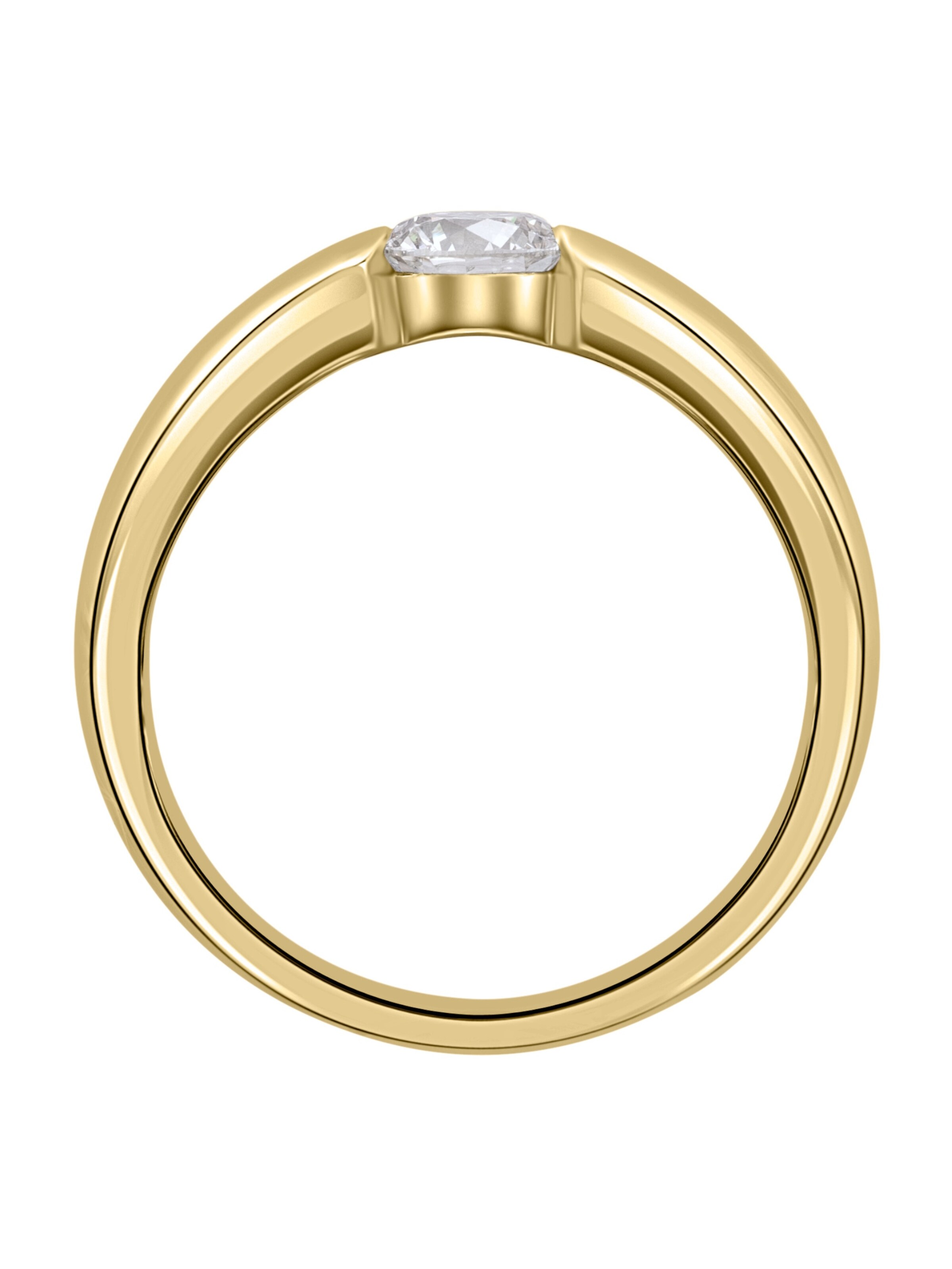 ONE ELEMENT Ring 'Spannfassung' in Gold: front