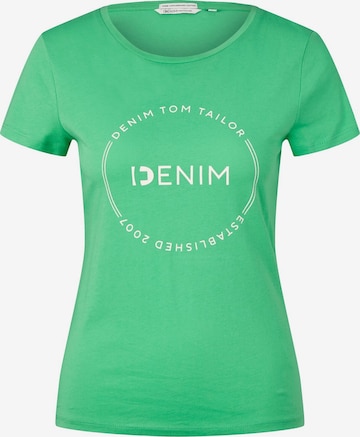 TOM TAILOR DENIM Shirt in Green: front