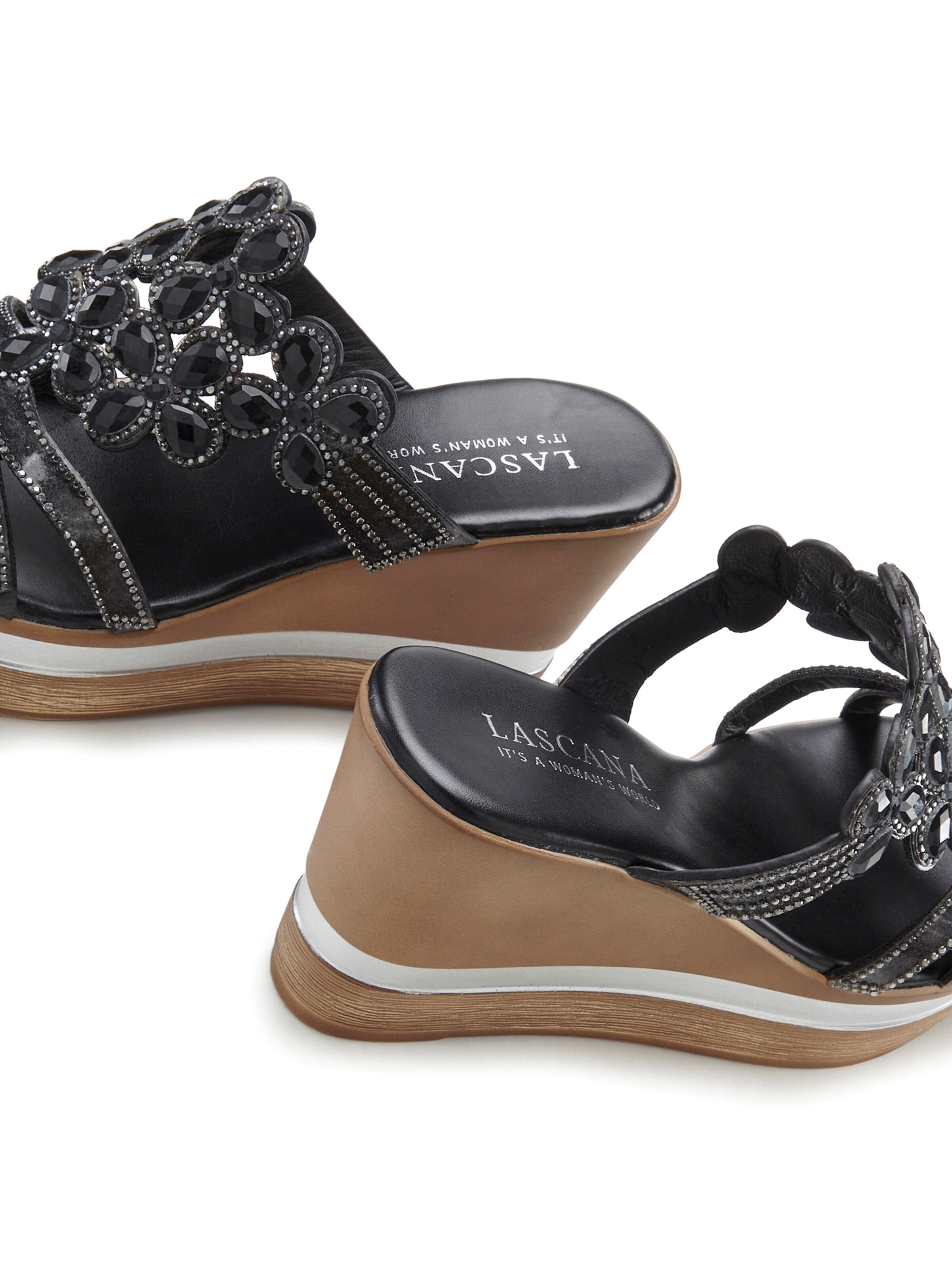 juoda LASCANA Šlepetės