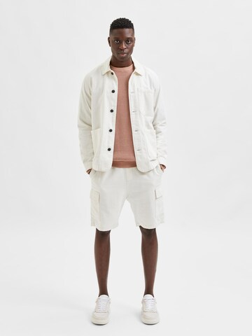 Veste mi-saison SELECTED HOMME en blanc