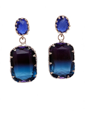 Boucles d'oreilles 'Miraa' AVANT-GARDE PARIS en bleu : devant